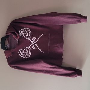The Drive rose cropped hoodie